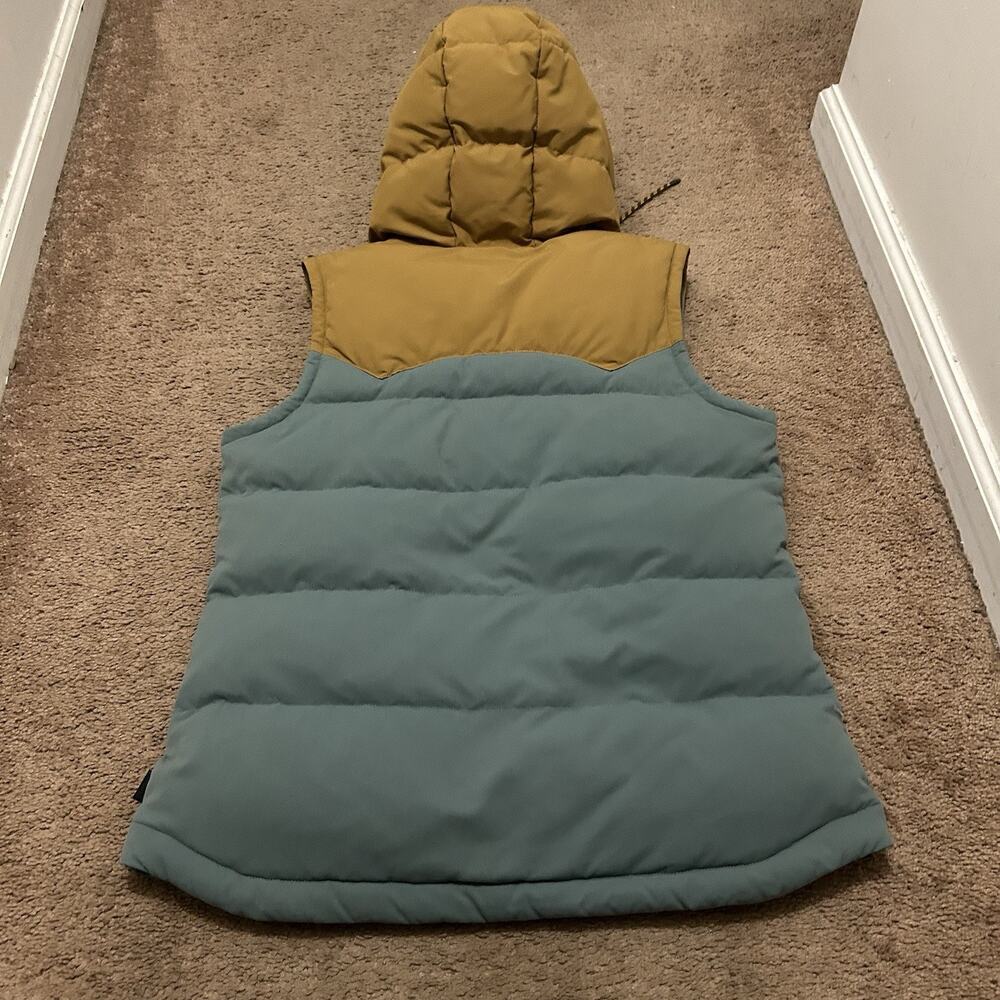 Patagonia Women’s Bivy Hooded Down Vest Size Large Cute Lining - Picture 7 of 7